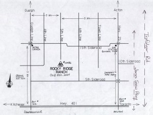 Map to Rocky Ridge Ranch
